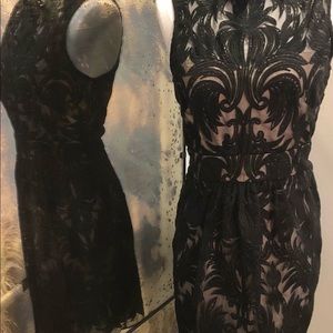 Anthropologie party dress black tulle sheath by Yoana Baraschi- size 6/ or small